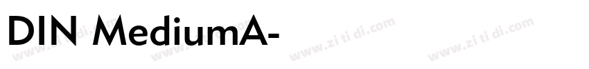 DIN MediumA字体转换